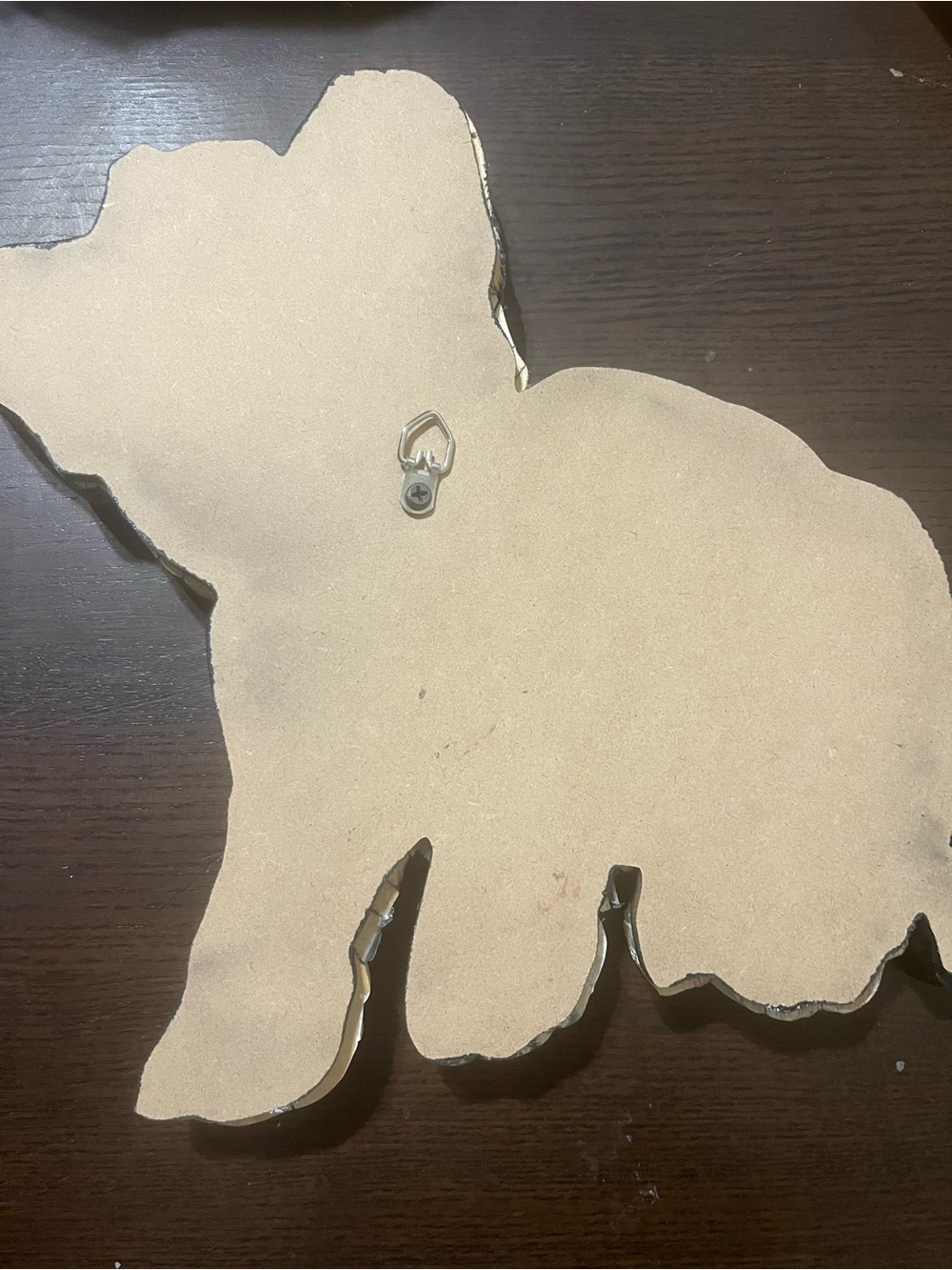 Handcrafted Wooden Tiger Wall Art - Tan, Black & White - Picture 2 of 3